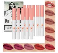 HERBENJOY Matte Lip Gloss Set - 10 Pcs Fake Cigarettes Velvet Lip Glosses Non-Stick Cup Lipgloss - Silky Smooth Lasting Matte Liquid Lipstick Set - Beauty Cosmetics Gift For Women Girls