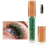 HERBENJOY Waterproof Green Lash Mascara, Top Coat Shiny Sparkling Diamond Eyelash For Sensitive Eyes, Zero Clumps Longlasting Smudgeproof Eye Make-Up Girls Gift