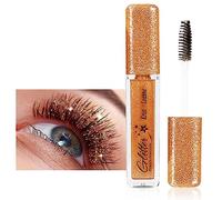 HERBENJOY Waterproof Mascara Gold Lash Mascara Glitter,Lashes Top Coat Shiny Mascara Sparkling Diamond Eyelash For Sensitive Eyes,Zero Clumps Longlasting Smudgeproof Eye Make-Up Girls Gift (Gold)