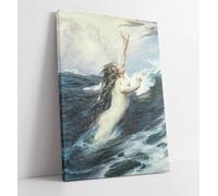 Herbert James Draper - Flying Fish (1910) Canvas Wall Art Print Picture - 20 inch wide x 30 inch high (Frame Depth 30mm)