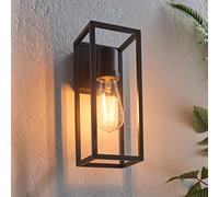 herbert led wall light in textured black aluminium frame
