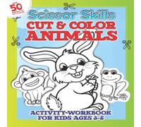 Herbert Publishing Scissor Skills Cut Color ANIMALS Workbook for Kids 3-5: Cut-Out Herbert Publishing Multicolor