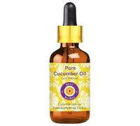 Herbes Pure Cucumber Oil (Cucumis sativus) with Glass Dropper | Cold Pressed | Natural | Undiluted | For Diluting Essential Oils | For Skin & Massage | Men & Women | 100ml
