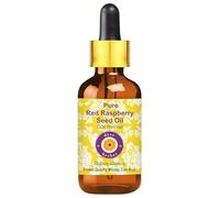 Herbes Pure Red Raspberry Seed Oil (Rubus idaeus) with Glass Dropper | Cold Pressed | Natural | Undiluted | For Diluting Essential Oils | For Hair, Skin & Massage | Men & Women | 50ml