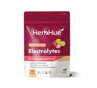 HerbHue Hydrate Ritual Electrolyte Powder | 30 Servings - 1000mg Potassium, Magnesium Citrate, Vitamin C, B12 + Trace Minerals | Strawberry Lemonade | Zero Sugar Hydration Mix