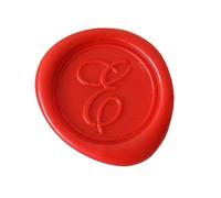 Herbin 40305T - Modern English Handwriting brass disc for sealing wax, letter E