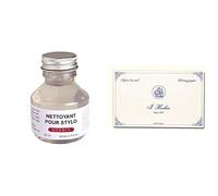 Herbin 50 ml Cleaning Solution for Fountain Pen &12 x 16 cm Blotting Paper, 10 Sheets