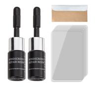 HERBINSOLS Windscreen Repair Kit - 2Pcs Glass Scratch Remover Windscreen Chip Repair Kit - Glass Repair Fluid - Nano Windshield Crack Repair Liquid Automotive - Automotive Windscreen Repair Resin