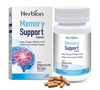 Herbion Naturals Memory Support Capsules, Help Improve Brain Function, Soothe Stress and Improve Mood, for Adults, 60 Vegicaps