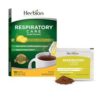 Herbion Naturals Respiratory Care Herbal Granules, Natural Lemon Flavour, Supports Healthy Respiratory & Immune Function, Instant Hot Drink, 10 Sachets