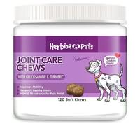 Herbion Pet Joint Care Chews with Glucosamine & Turmeric, 120 Soft Chews - MSM & Chondroitin for Pain Relief - Improves Mobility - Made in USA. - For Dogs 12 Weeks and Above