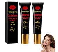 Herbionyx Luxury Lip Gloss, Advanced Lip Booster Serum, Herbionyx Lip Plumper, Hydrating Moisturizing Lip Gel, Reduce Fine Moisturizing Non-Sticky, EverydayLip Care (2 Pack)