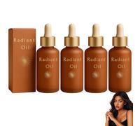 Herbionyx Radiant Oil, Advanced Tanning Compact Body Oil, Magic Luxury Body oil, Enhancing Natural Skin Tone for a Genuine,Sun-Kissed Glow, Nourishing Self-Tanning Tan Enhancer (4PCS)