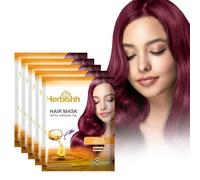 Herbishh Argan Hair Mask - Deep Conditioning & Hydration Pouches for Healthier, Nourished Hair | No Sulphates, No Parabens | Travel-Friendly Pack (25ml x 5)