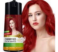 Herbishh Hair Color Shampoo & Conditioner for Gray Hair - Enriched Color Dye Formula - Long Lasting & DIY (Cherry Red)