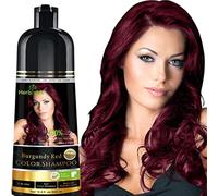 Herbishh Hair Color Shampoo for Gray Hair-Hair Dye Shampoo-Colors Hair in Minutes-Long lasting colour-500 ML-3-In-1 Hair Color-Ammonia-Free (Linen) (Burgundy, 500 Ml)