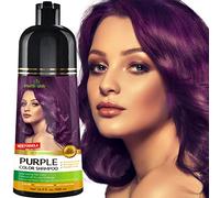 Herbishh Hair Color Shampoo for Gray Hair-Hair Dye Shampoo-Colors Hair in Minutes-Long lasting colour-500 ML-3-In-1 Hair Color-Ammonia-Free (Purple, 500 Ml)