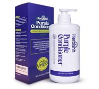 Herbishh Purple Conditioner, Brass Neutralizing Conditioner for Blonde, Silver, & Highlighted Hair, Deep Moisture & Hydration with Jasmine & Avocado, Color-Safe, Vegan & Silicone-Free, 16.9 fl. Oz