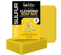 Herblov - Cleansing Soap with 10% Sulphur for Face and Body - Natural Shine Controlling Facial Cleanser for Acne and Oily Skin