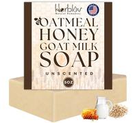 Herblov Oat Soap - Natural Oat Soap and Honey with Goat Milk - Shower Gel for Face and Body for Psoriasis, Dry Skin with Itching and Sensitive Skin - No Perfume, Ideal for N