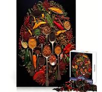 Herbs And Spices Food 1000 Piece Jigsaws for Teenagers Brain Calisthen Stress Less Pattern Assemble Home Art (38x52cm)
