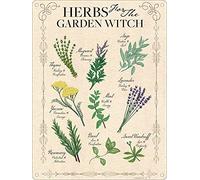 Herbs For The Garden Witch Mini Tin Sign 15x20cm