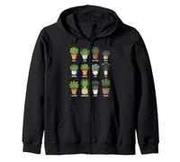 Herbs in Pots Culinary & Botanical Chart Zip Hoodie