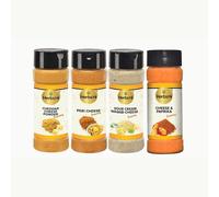 HerbsHi Cheese Combo | Cheddar Cheese Powder (55gm), Peri Cheese (55gm), Sour Cream Wasabi Cheese (55gm), Cheese & Paprika (55gm) | Seasoning for Popcorn, Pasta, Pizza, Nachos, Fries