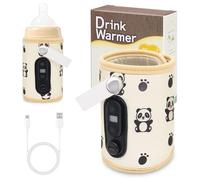 Herbst Bottle Warmer Baby On the Go, Portable Bottle Warmer Baby Can Be Heated, Bottle Warmer on the Go with 5 Adjustable Temperatures, Bottle Warmer for On the Go Portable (Panda)