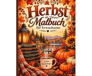 Herbst Malbuch für Erwachsene: Cozy Herbstmotive mit Kürbissen, Blättern, Pilzen und stimmungsvollen Herbstszenen zum Ausmalen - Kreative Auszeit und entspannende Momente für gemütliche Herbsttage