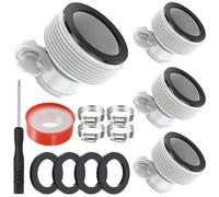 Herbst Pool Hose Adapter, Pack of 4 Pool Adapter B for Intex 38 mm Universal Pool Hose Adapter with Internal Thread & Seal Replacement Part for Sand Filter System, Pool Pump