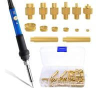 Herbst Threaded Insert Soldering Iron Set, Soldering Iron with 130 Pieces Thread Inserts M2 M3 M4 M5 M6 M8 Compatible with 3D Printing Accessories