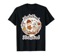 Herbstkind Autumnal Cozy Vibes Autumn Fall Season Warmth Value Graphic T-Shirt, Men, Black, S