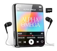 HERBYD MP3 Players with Bluetooth 128GB - MP3 Dgital Audio Players with Speaker, 24 in Full Touch Screen, FM Radio, Recorder, HiFi Sound, E-Book Function, Video Player, Earphones Included