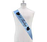 HerbyDesigns 21 Today, Birthday Sash, Perfect for Parties, 6 Colours Available (Baby Blue)
