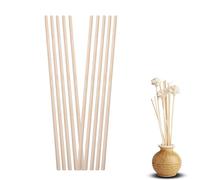 HERCHR 10 Pack Round Wood Dowel Rods,11.81inch Long Wooden Dowels,4mm Birch Hardwood Wooden Craft Sticks Dowels,Round Wooden Craft Sticks for Craft DIY Project Art Work Model
