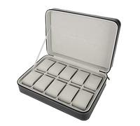 HERCHR 10 Slots Travel Watch Case, Hard Portable Watch Carry Storage Organizer Box Watch Display Travel Collector Case Organizer