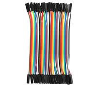 HERCHR 10cm Breadboard Jumper Wires Assorted Kit Jumper Cables 40pin M to F MtoM FtoF Flat Ribbon Cables for Breadboard