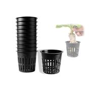 HERCHR 10Pcs Pots for Seed Starting Cuttings 4.25in Plastic Square Plant Nursery Pots Seed Pot Mesh Net Flower Plant Container 4.25 x 3.85inch for Fruit Vegetable Hydroponics