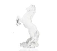 HERCHR 12 Inch Figurine Horse Standing Horse Resin Statue for Home Decor Horsefigurine Animal Ornament Sculpture Rearing Horsecollectible Sculpture for Desktop Office Living Room12.4x7.1inch