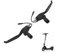 HERCHR 1Pair Electric Scooter Left Right Brake Lever, Aluminum Alloy 185mm/7.3in Non Slip Ebikes Replace Broken Handle 2pin Water Proof Connector for 10inch 2 Wheel Electric Scooter Brake Handle