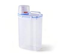 HERCHR 2.5L Rice Storage Cereal Container with Measuring Cup 2Kg Food Storage Container with Lid Small Portable Rice Airtight Dry Food Cereal Storagefor Beans Flour Petfood