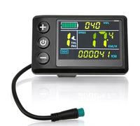 HERCHR 24V 36V 48V E-Bikes LCD Display Meter, 5pin Wire Core Waterproof LCD S866 Electric Scooter Color Screen Display Control Panel for 22.2mm Diameter Scooters Handlebars