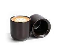 HERCHR 2Pcs Ceramic Tea Mugs 100ml 3.52Oz Ceramic Coffee Mugs Cappuccino Cup Chinese Tea Thickened Coffee Cup for Home Office Restaurant Cappuccino Latte