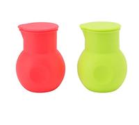 HERCHR 2pcs Chocolate Melting Pot, Silicone Melting Cup Chocolate Melter with Lid for Butter, Cheese, Candy, Sauce and Caramel, Melting Chocolate for Molds