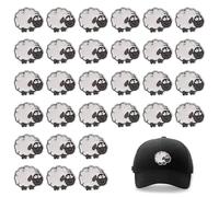 HERCHR 30pcs Sheep Embroidery Patch, Cute Cartoon Sheep Patches, Iron on Patches for Clothing, Sheep Applique Appliques for Kids Children for Bags, Jackets, Jeans, Clothes DIY Accessory