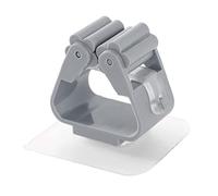 HERCHR 3PCS Mop and Broom Holder Wall Mop Command Broom Gripper, Self-Adhesive No Drilling Mop Broom Racks, Wall Mounted Broom Clip Mop Grippers for Bathroom, Kitchen, Garage(gray)