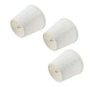 HERCHR 3Pcs Small Lamp Shades - White Fabric Lampshades E14 Clip On, Barrel Shape, Suitable for Table & Chandelier