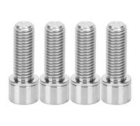 HERCHR 4Pcs Bike Stem Bolts,Titinum Alloy Bike Stem Screw Bolt Hex Screws M7x20mm Steering Handlebar Part for Cycling (Titanium primary color)