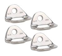 HERCHR 4Pcs Climbing Hangers, 25 KN Bearing Capacity Stainless Steel Expansion Nail Hanger Fixed PointAnchor Protection Hanger Plate Climbing Accessories Wall Ceiling Mount Bracket for Camping